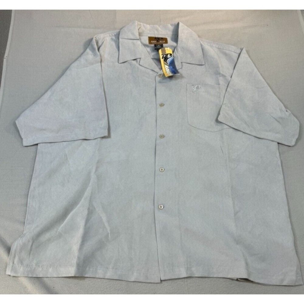 Raw Blue Y2k Hip Hop Shirt 3XL Beige Short Sleeve DeadStock New Baggy